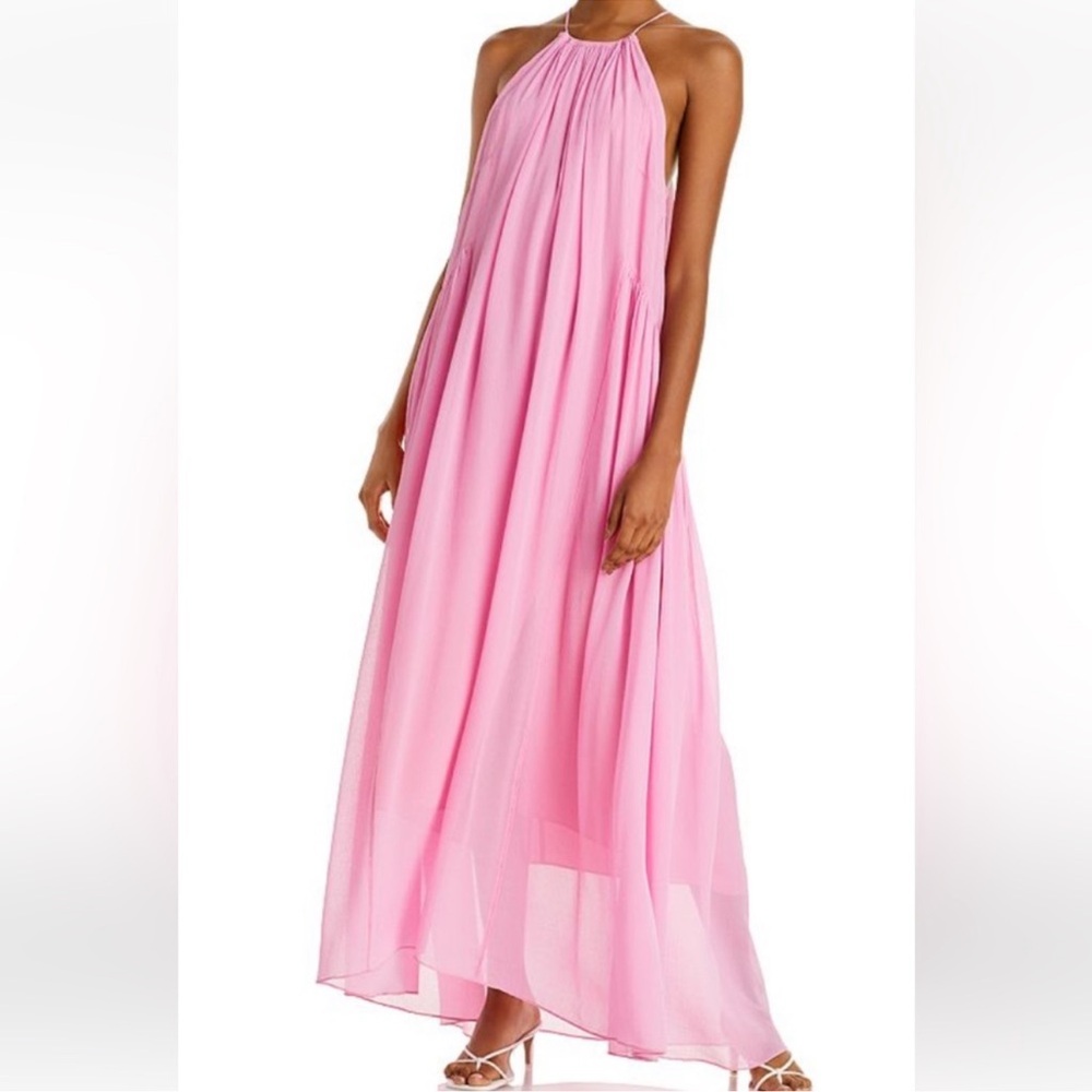rag & bone Pink Melody Maxi Silk Blend Dress Small